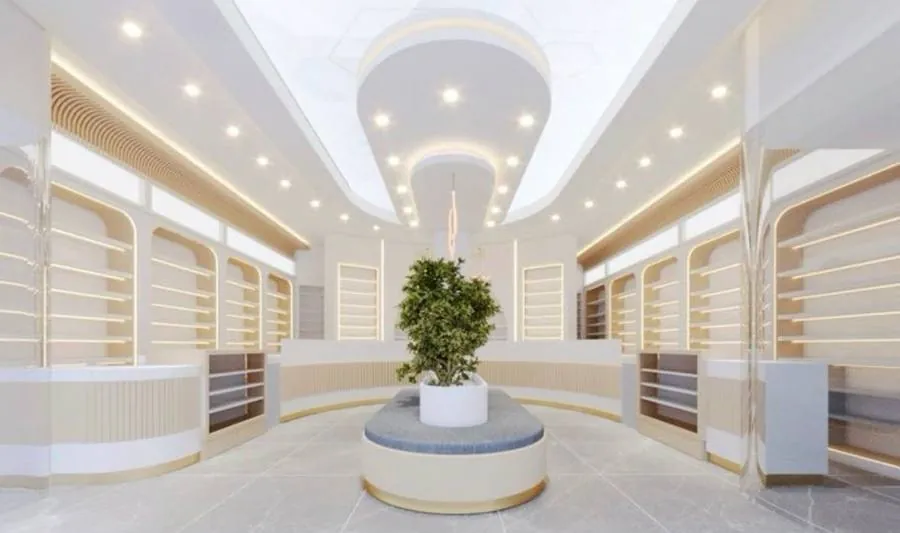 Espace intérieur avec éclairage design